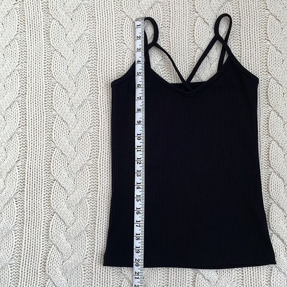 (Free When Bundled) Crisscross Spaghetti Strap Black Camisole - Picture 3 of 5